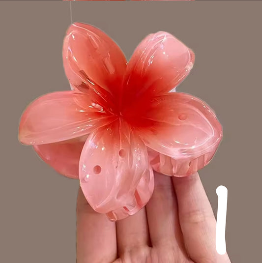 🌸🌺 Boho Chic Flower Hair Claw Clip – Effortless Vacation Glam! 🏖️✨